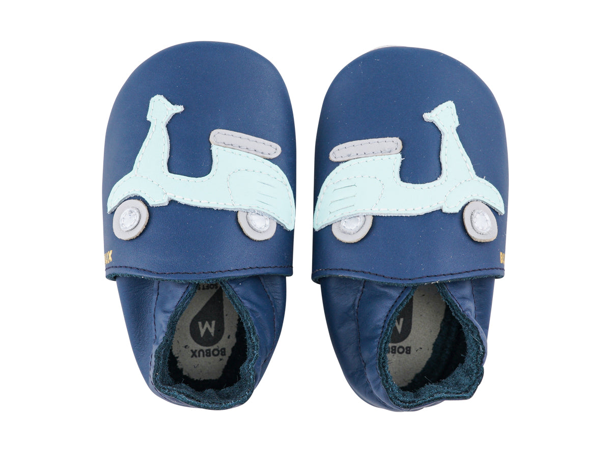 Babucce BOBUX Soft Sole Vespa blu - varie taglie